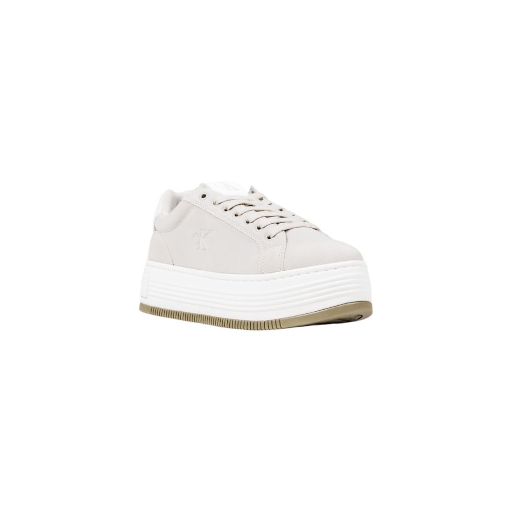 Calvin Klein Jeans Gray Suede Leather Platform Sneakers