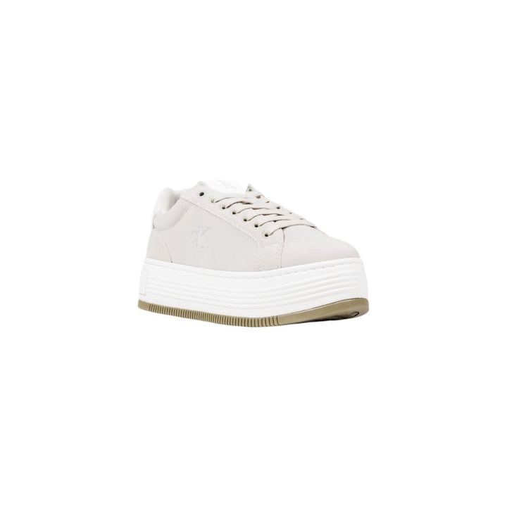 Calvin Klein Jeans Gray Suede Leather Platform Sneakers