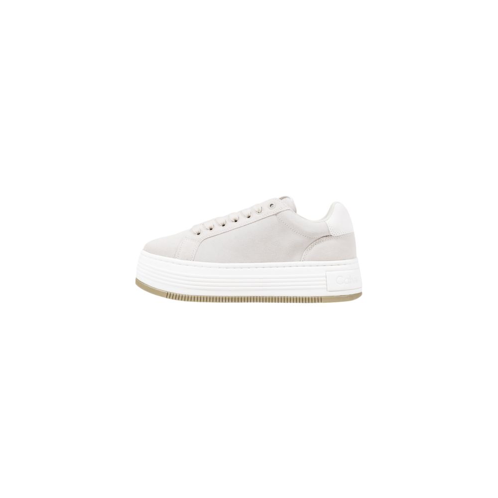 Calvin Klein Jeans Gray Suede Leather Platform Sneakers