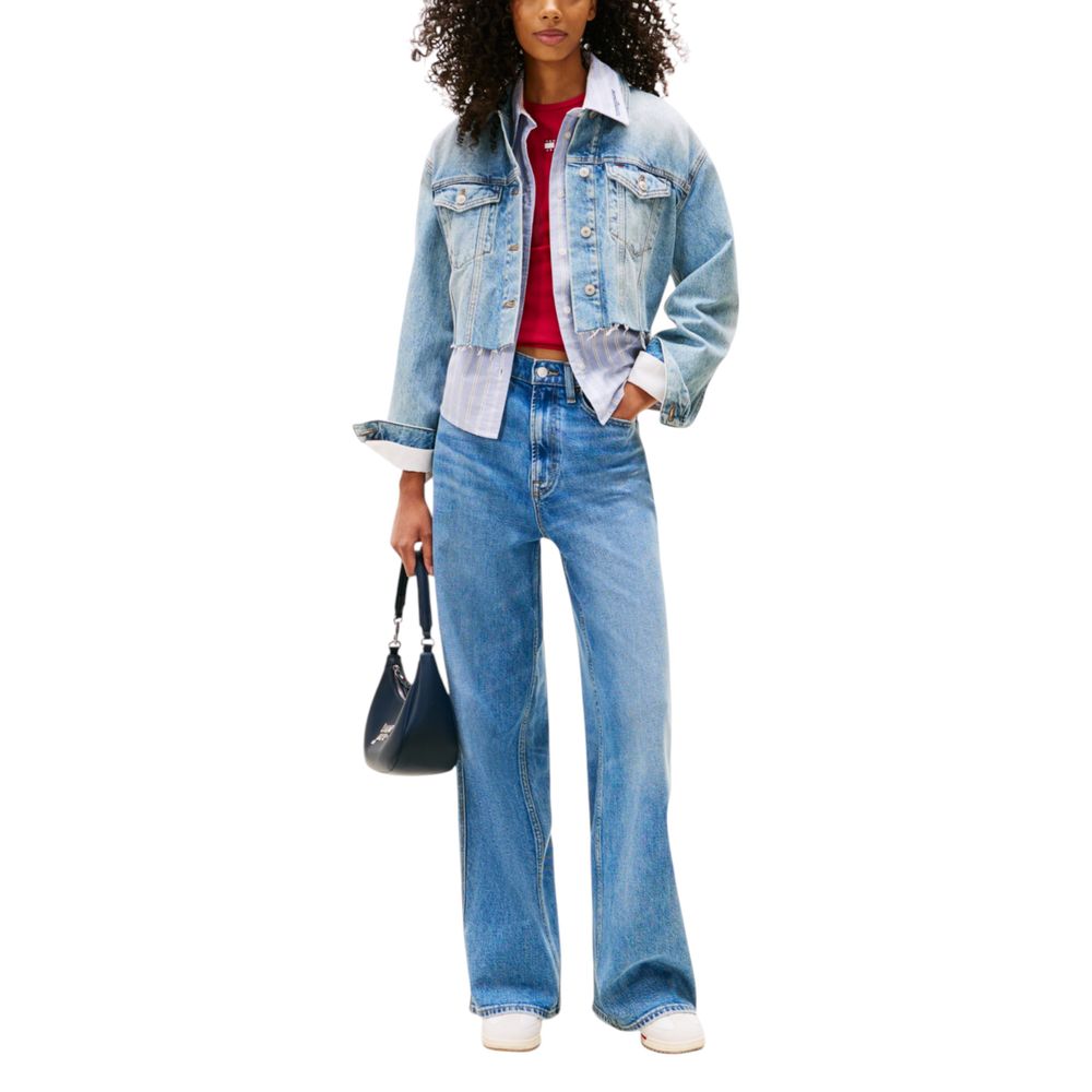Tommy Hilfiger Jeans Light Blue Recycled Cotton Denim Jacket