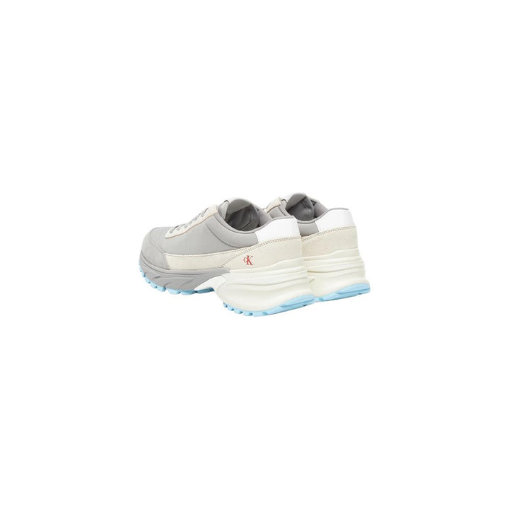 Calvin Klein Jeans Gray Suede Leather Athletic Sneakers