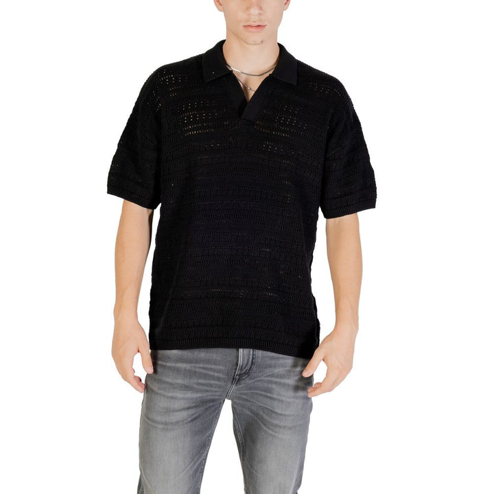 Only & Sons Black Cotton Polo Shirt