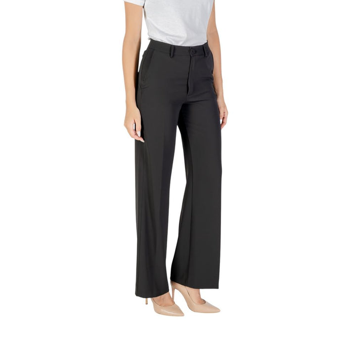 Rinascimento Black Polyester Casual Pants