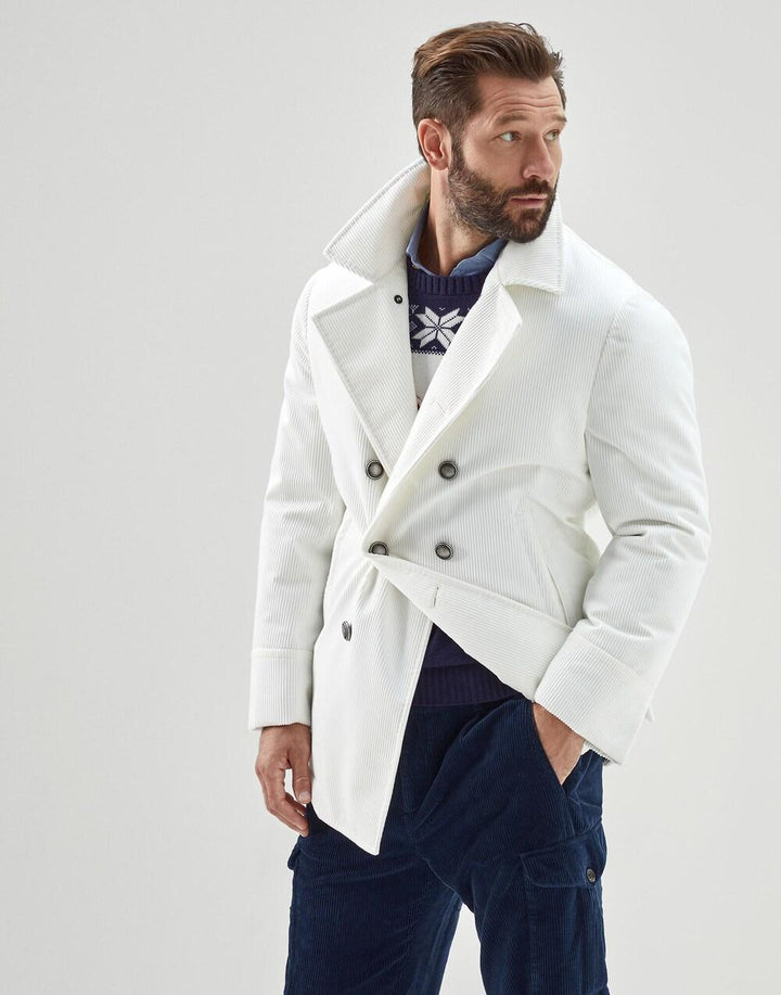 Brunello Cucinelli White Cotton Coat