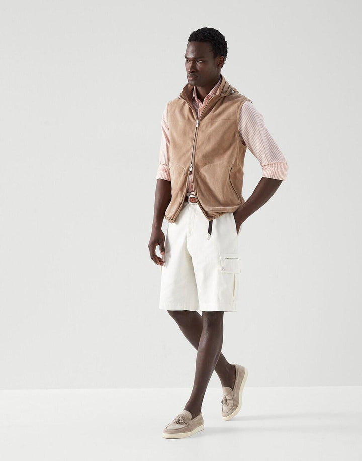 Brunello Cucinelli Bicolor Cotton Dress Shirt