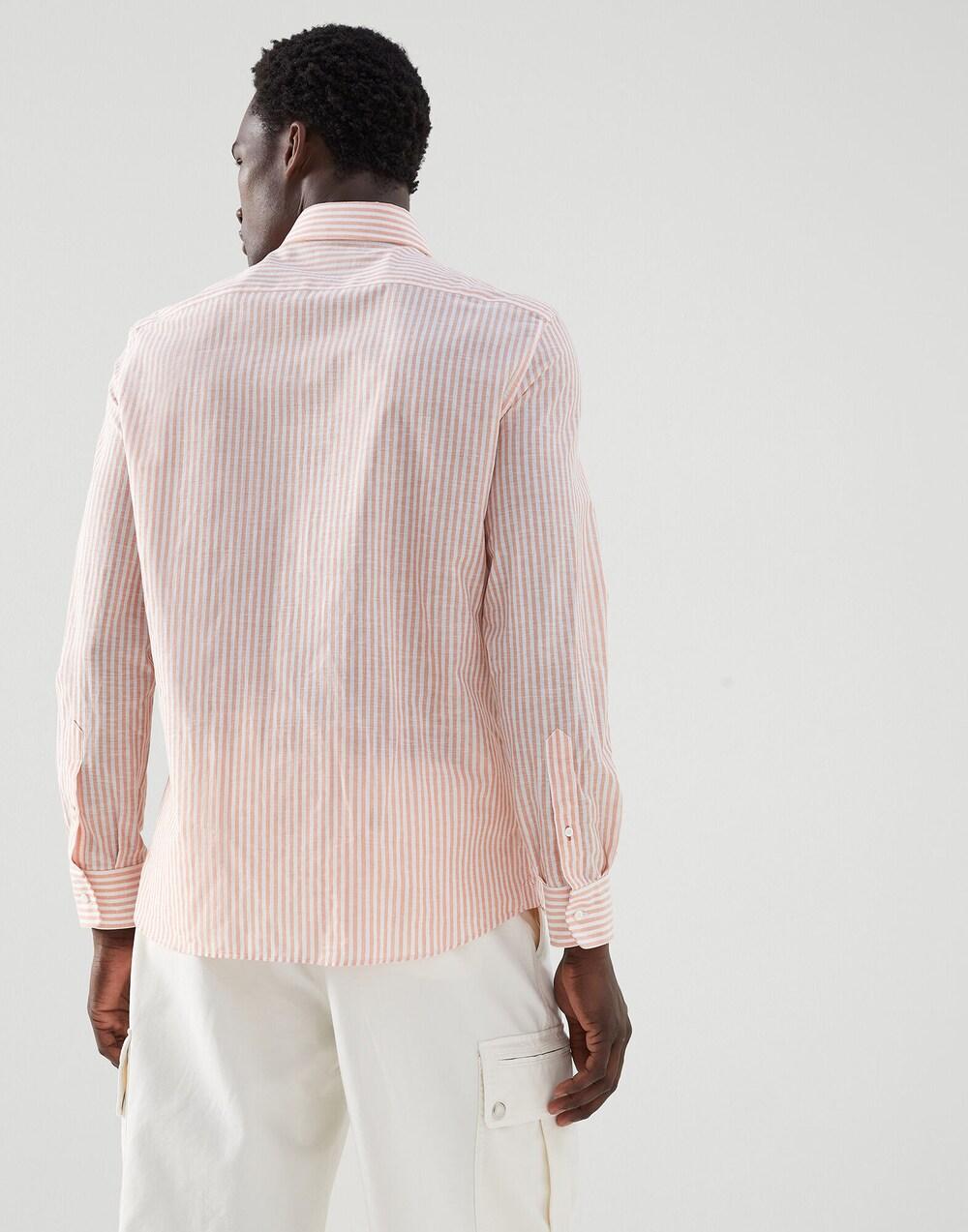 Brunello Cucinelli Bicolor Cotton Dress Shirt