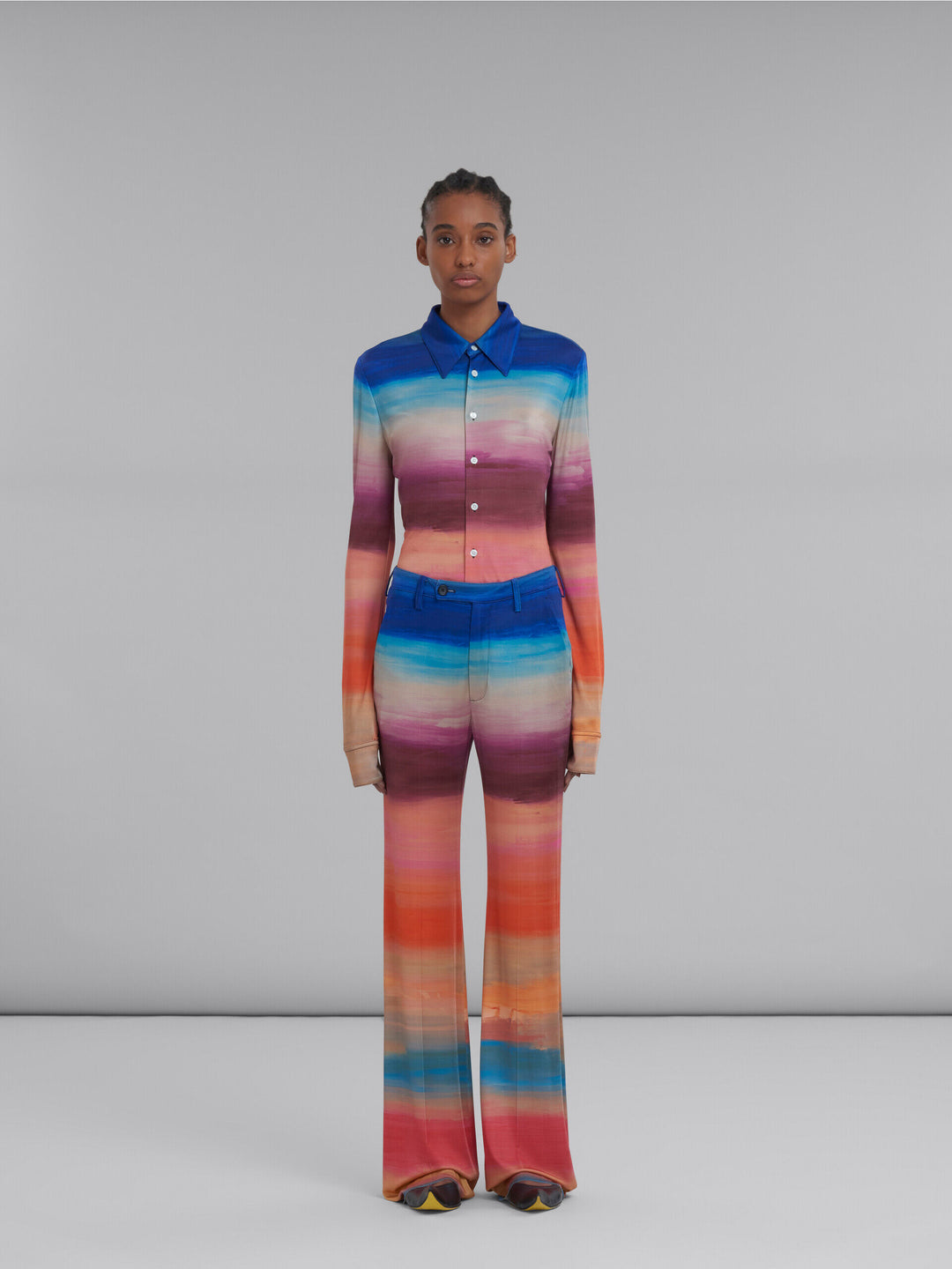 Marni Multicolor Fibres Casual Pants