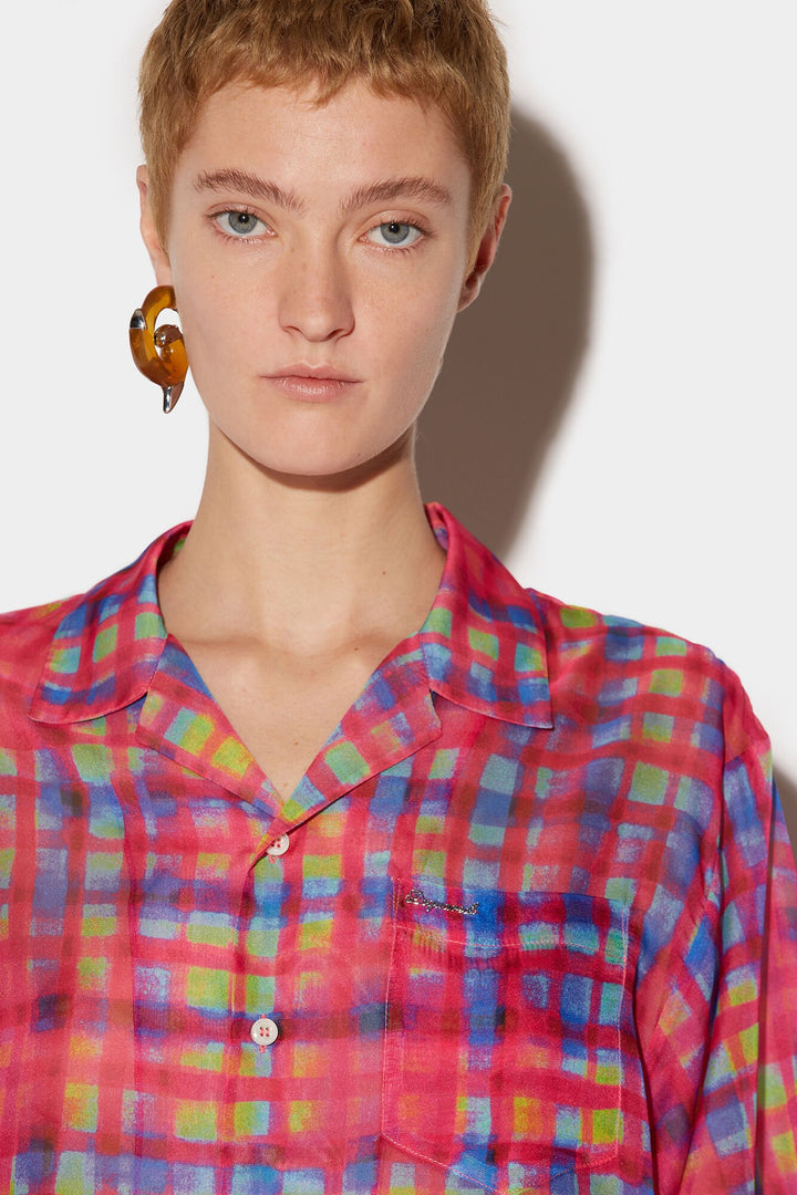 Dsquared² Multicolor Fibres Pattern Shirt