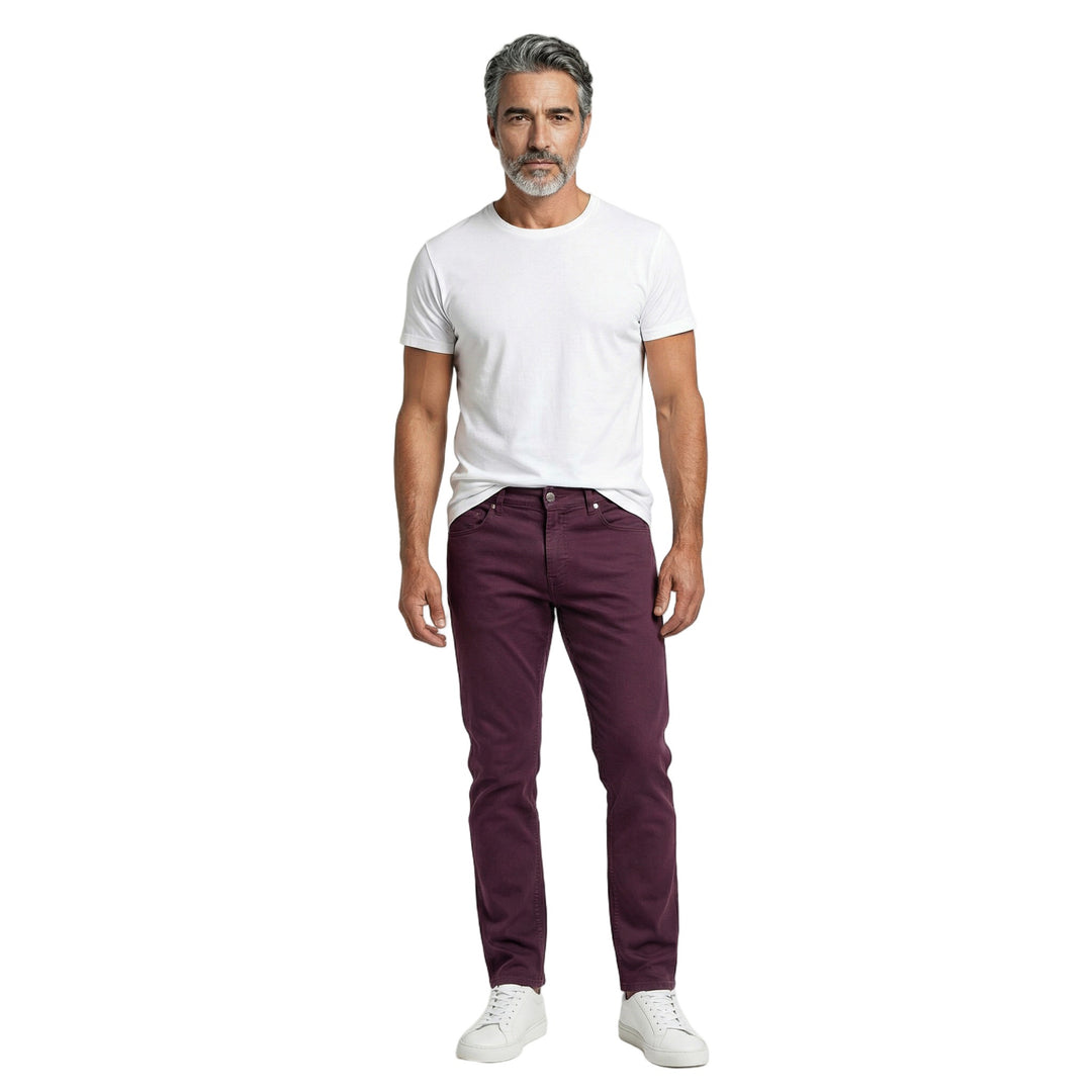 Brunello Cucinelli Burgundy Cotton Pants