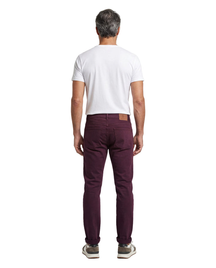 Brunello Cucinelli Burgundy Cotton Pants