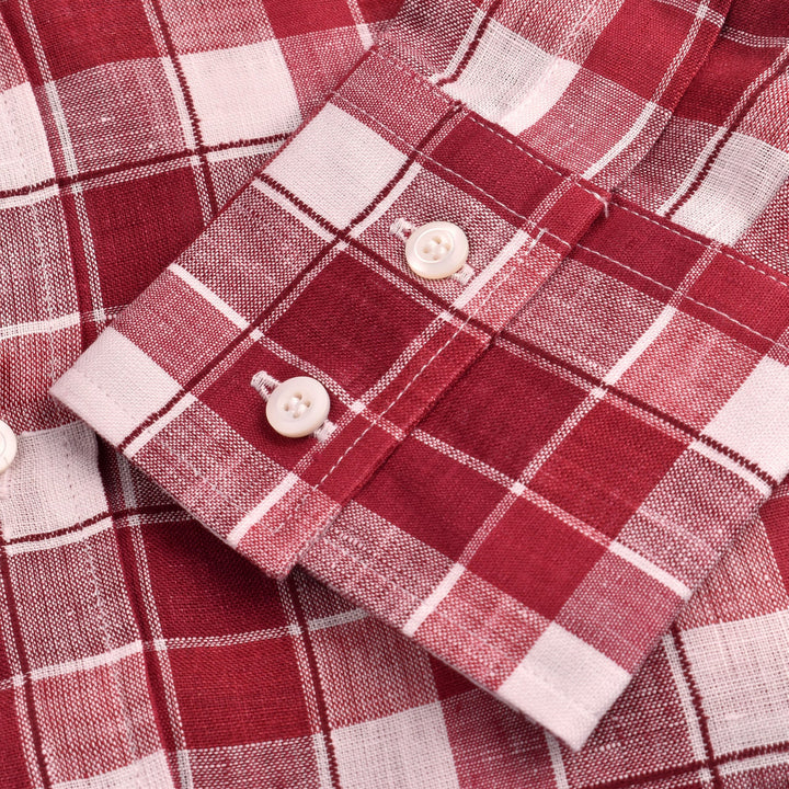 Brunello Cucinelli Multicolor Linen Pattern Shirt
