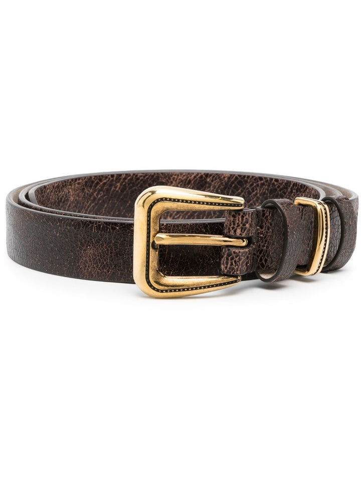 Brunello Cucinelli Brown Leather Regular Belt