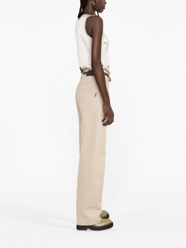 Brunello Cucinelli Beige Silk T-Shirt