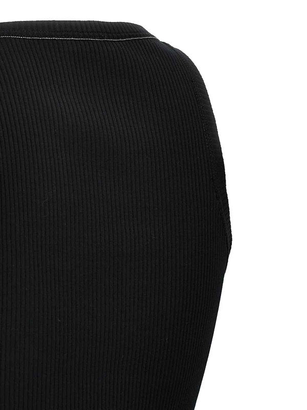 Brunello Cucinelli Black Cotton T-Shirt