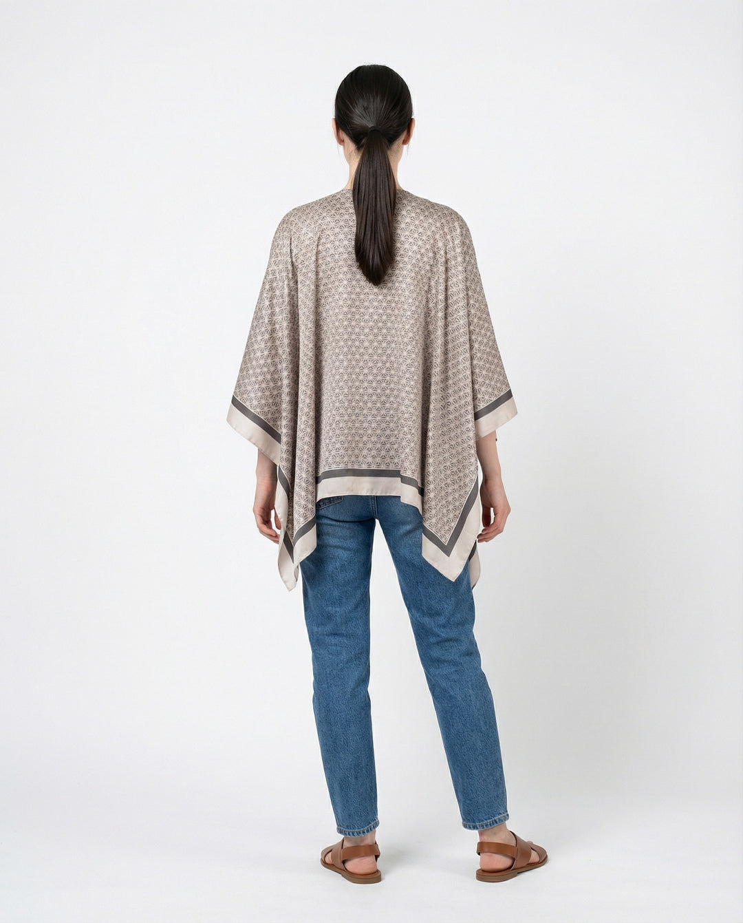 Brunello Cucinelli Beige Silk T-Shirt