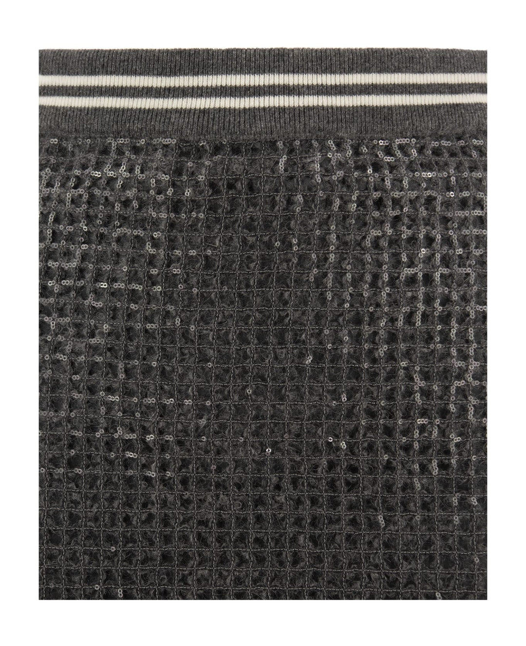 Brunello Cucinelli Gray Acetate Long Skirt