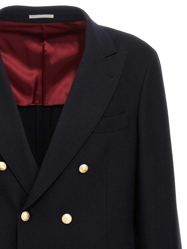 Brunello Cucinelli Blue Wool Blazer