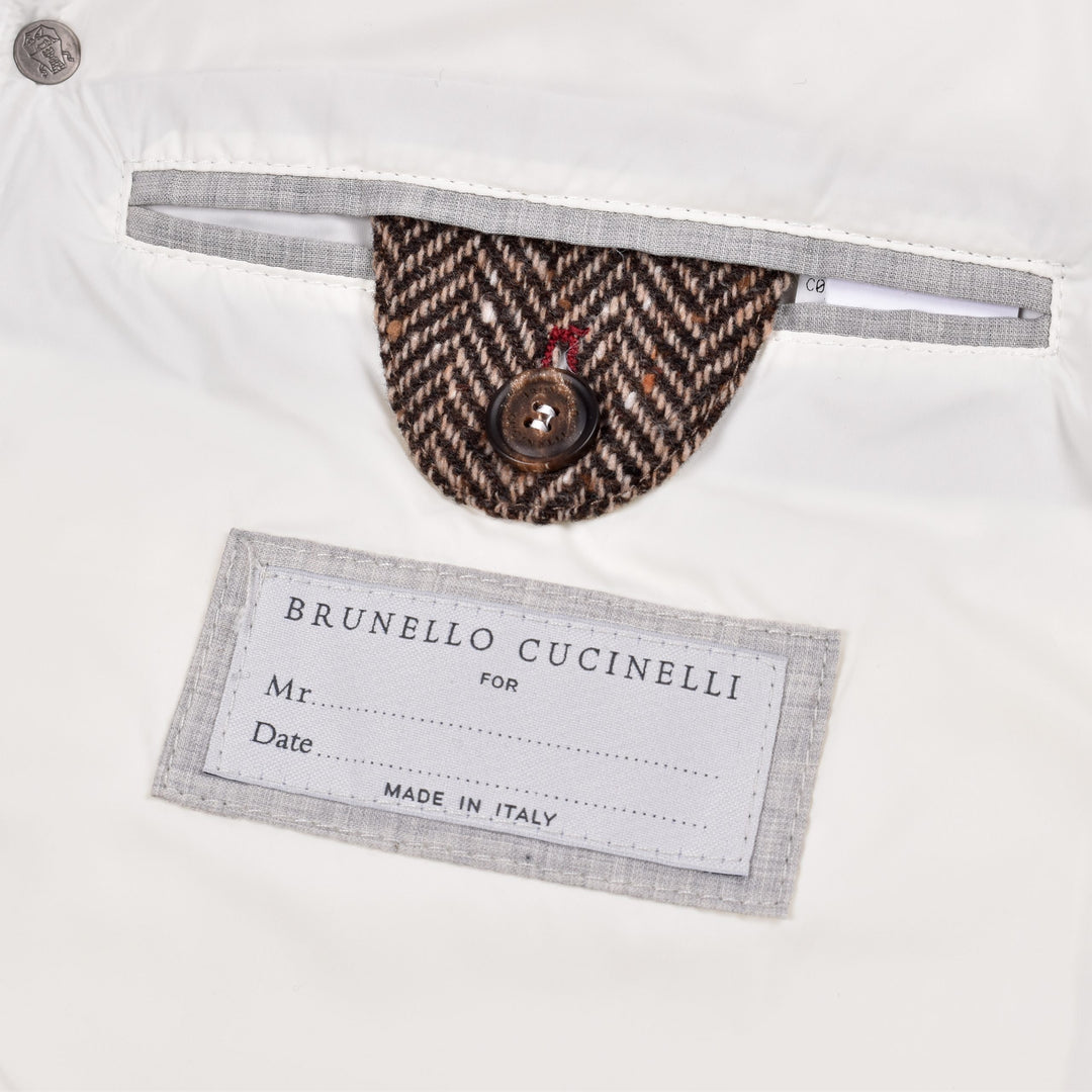 Brunello Cucinelli Brown Wool Sleveless Jacket