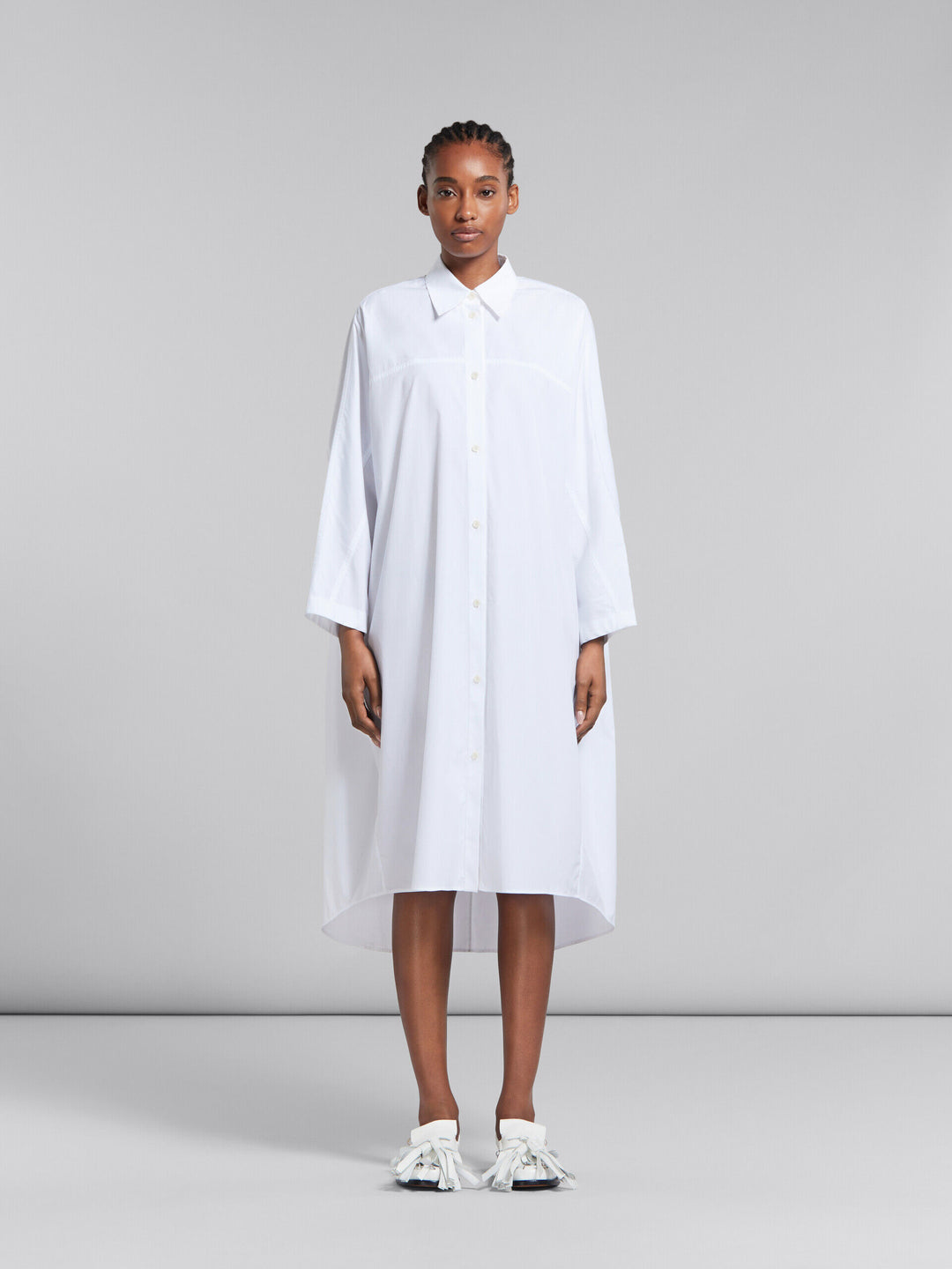 Marni White Fibres Casual Dress