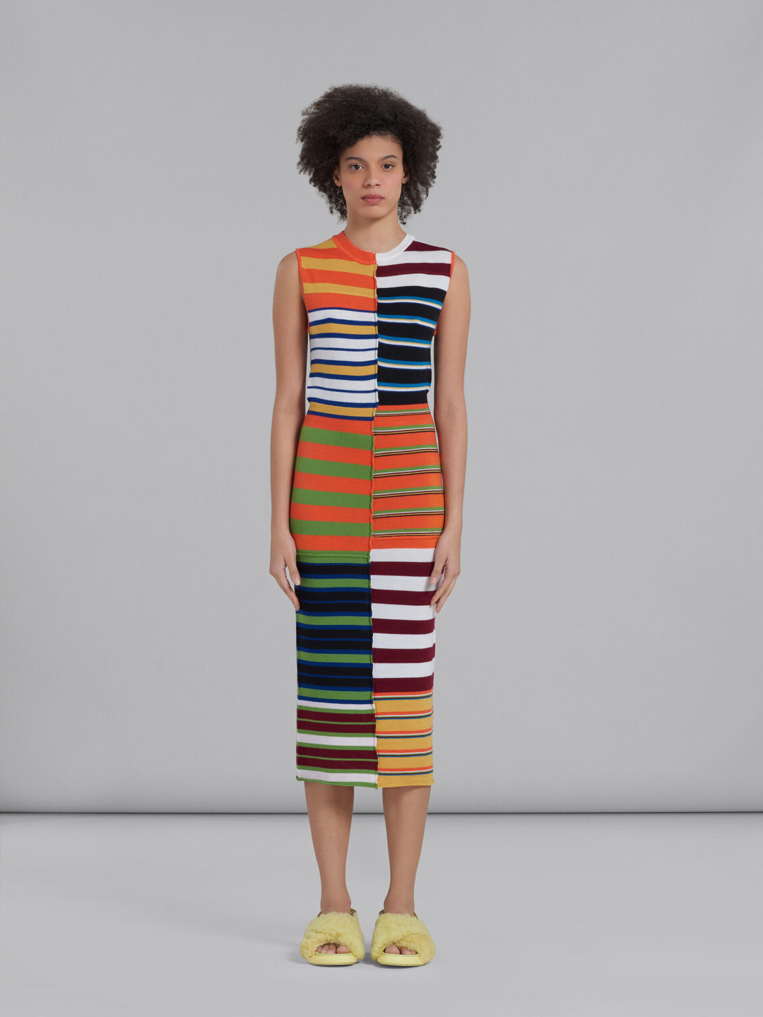 Marni Multicolor Fibres Casual Dress