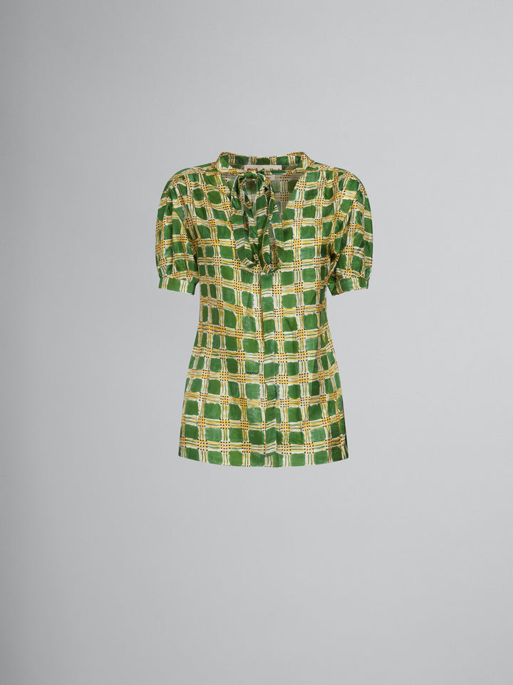 Marni Green Fibres Pattern Shirt