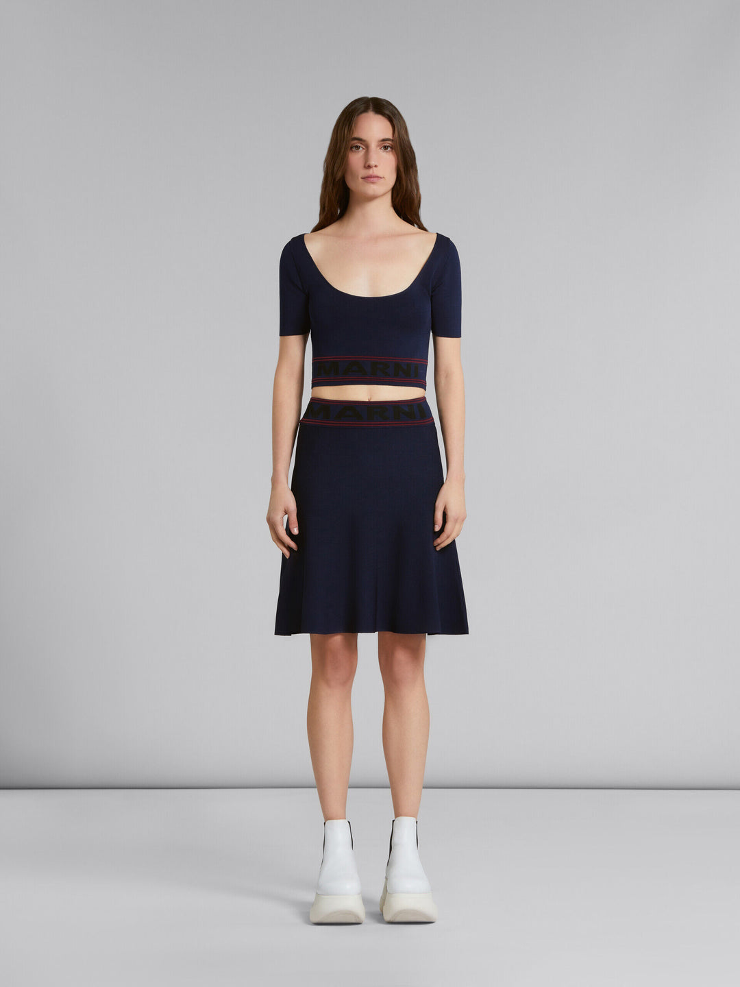 Marni Blue Fibres Long Skirt