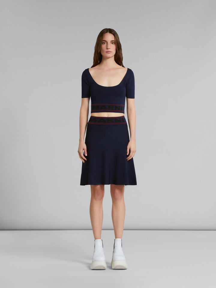Marni Blue Fibres Long Skirt