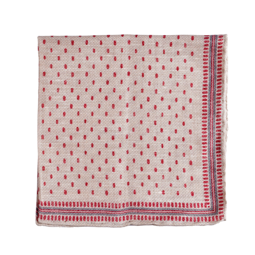 Brunello Cucinelli Bicolor Linen Pocket Square