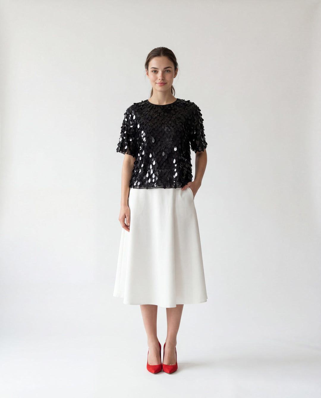 Brunello Cucinelli Black Wool T-Shirt