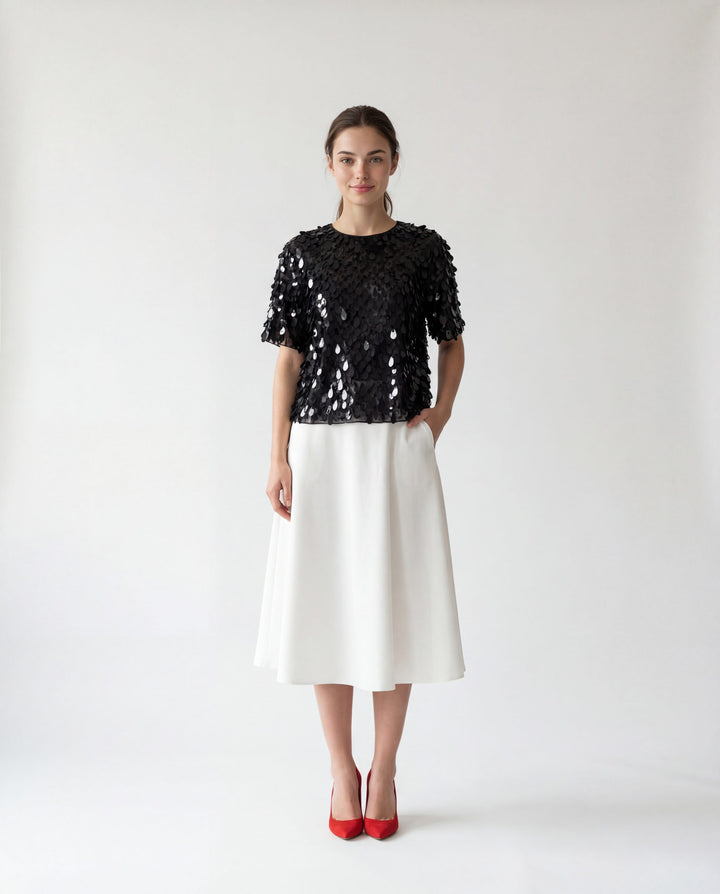 Brunello Cucinelli Black Wool T-Shirt