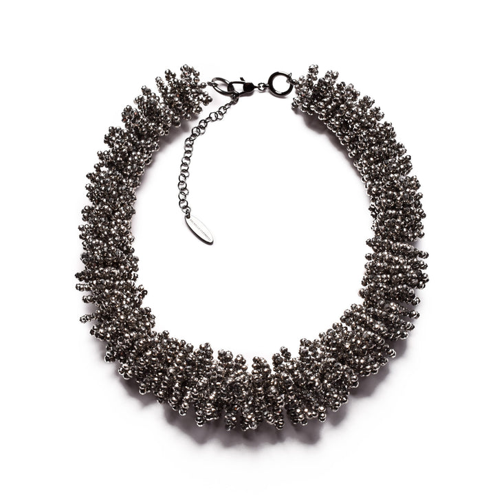 Brunello Cucinelli Silver Glass Necklace