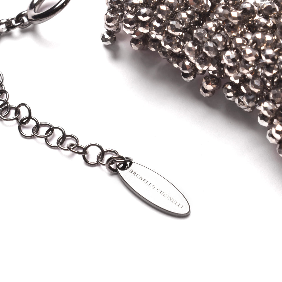 Brunello Cucinelli Silver Glass Necklace