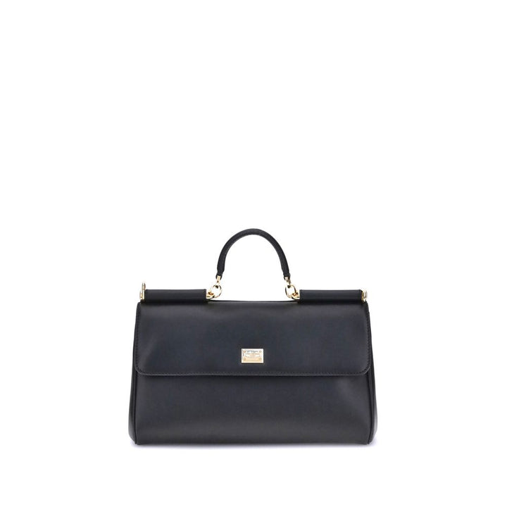 Dolce & Gabbana Black Calf Leather Bos Taurus Shoulder Bag
