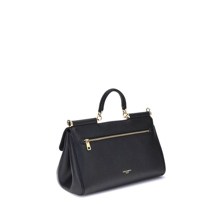 Dolce & Gabbana Black Calf Leather Bos Taurus Shoulder Bag