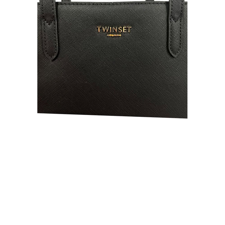 Twinset Black PU Women Shoulder Bag
