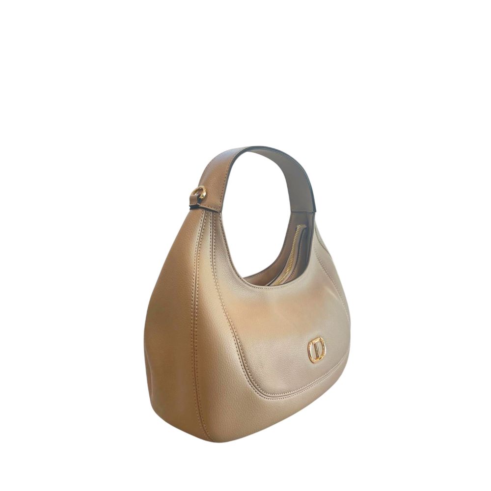 Twinset Beige PU Women Shoulder Bag