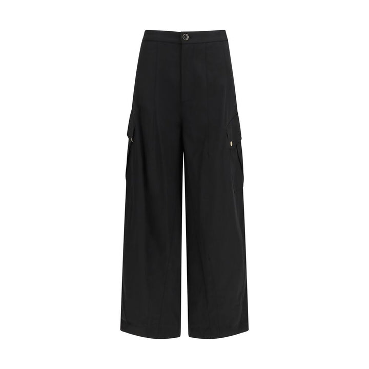 PINKO Black Cotton Cargo Pants