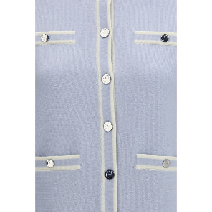 Tory Burch Blue Wool Cardigan