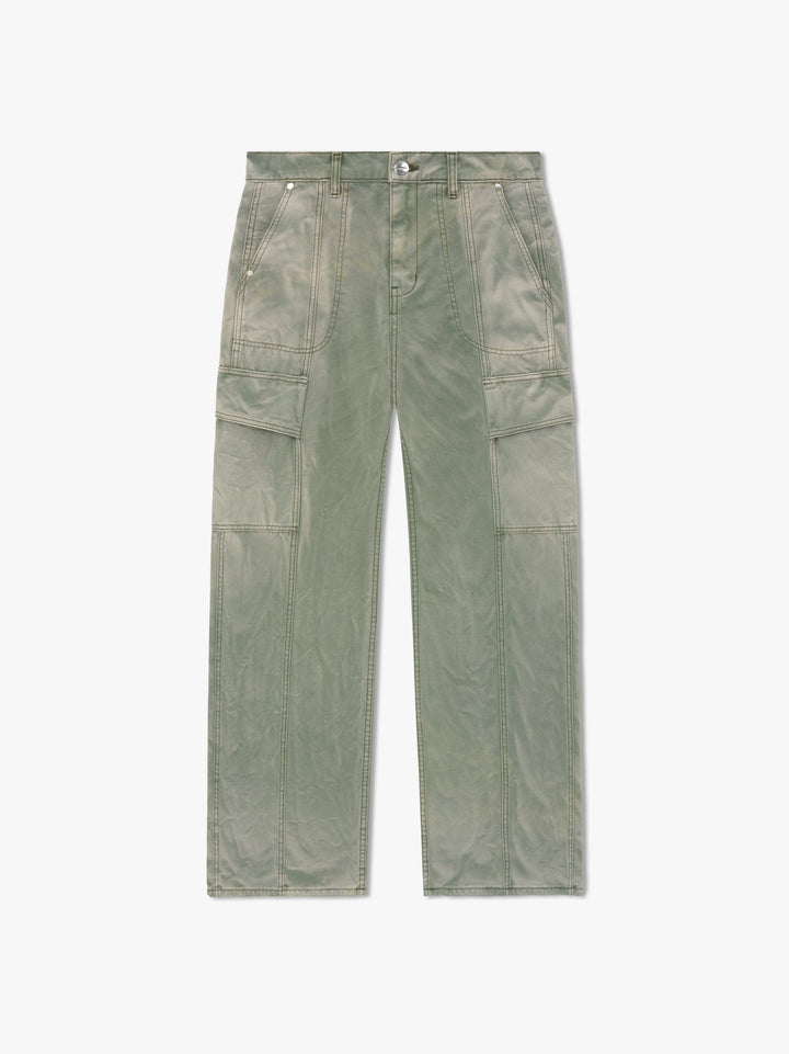 Rhude Green Rayon Cargo Pants