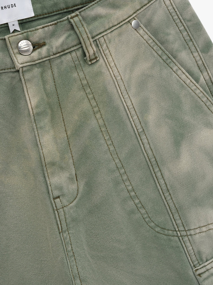 Rhude Green Rayon Cargo Pants