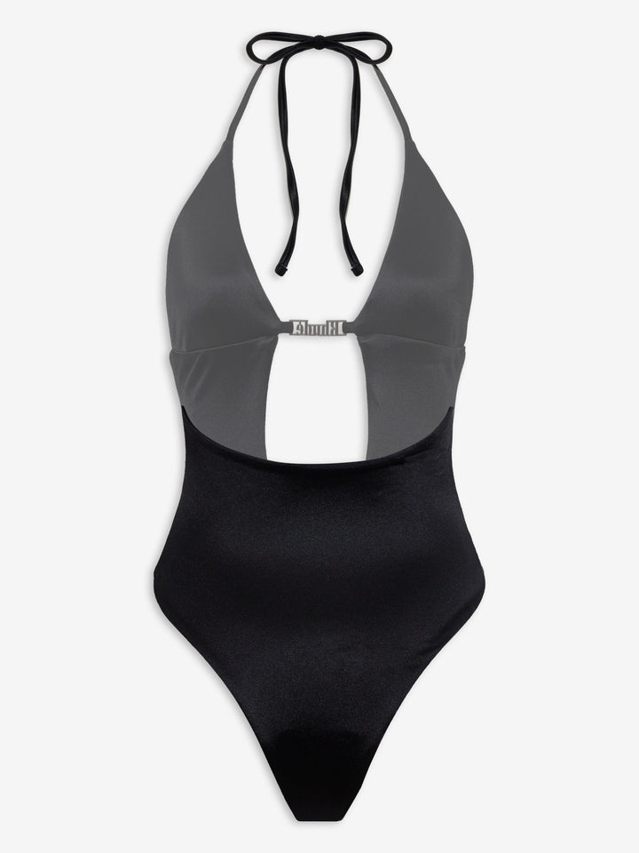 Rhude Black Polyester One-Piece Swimsuit