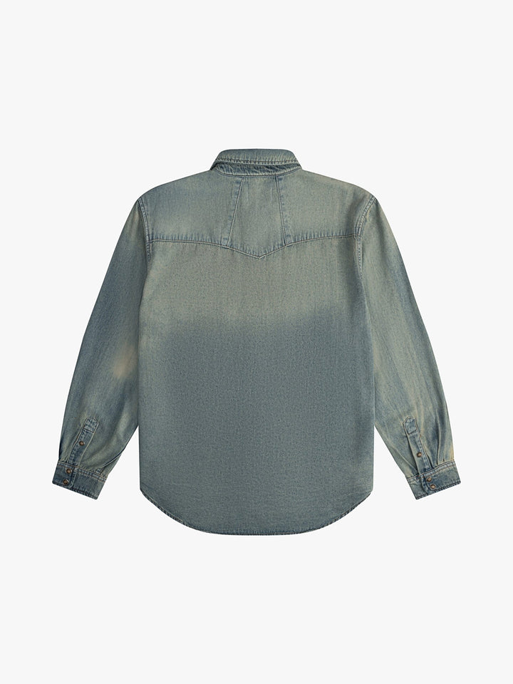Rhude Blue Denim Shirt