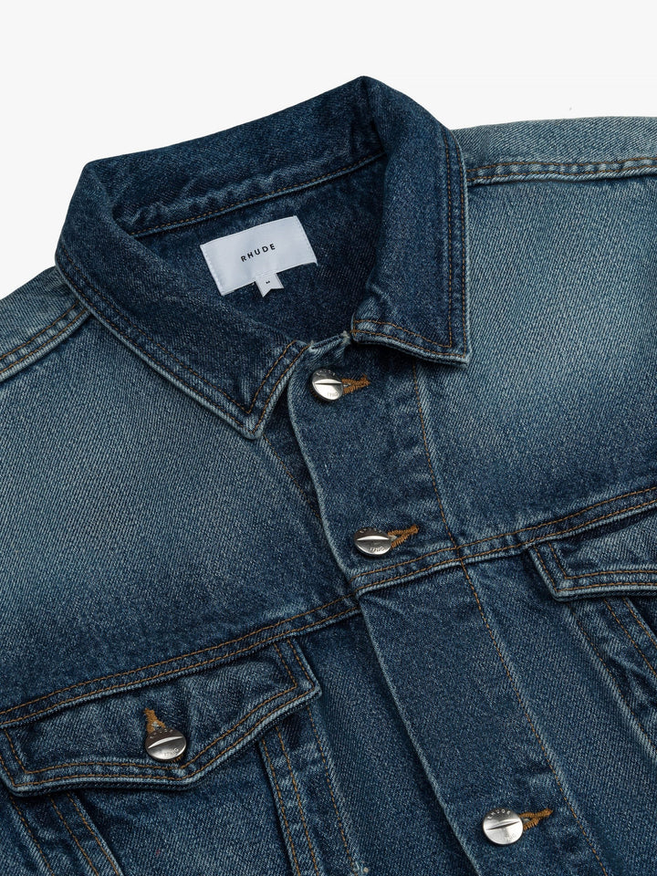 Rhude Blue Cotton Denim Jacket