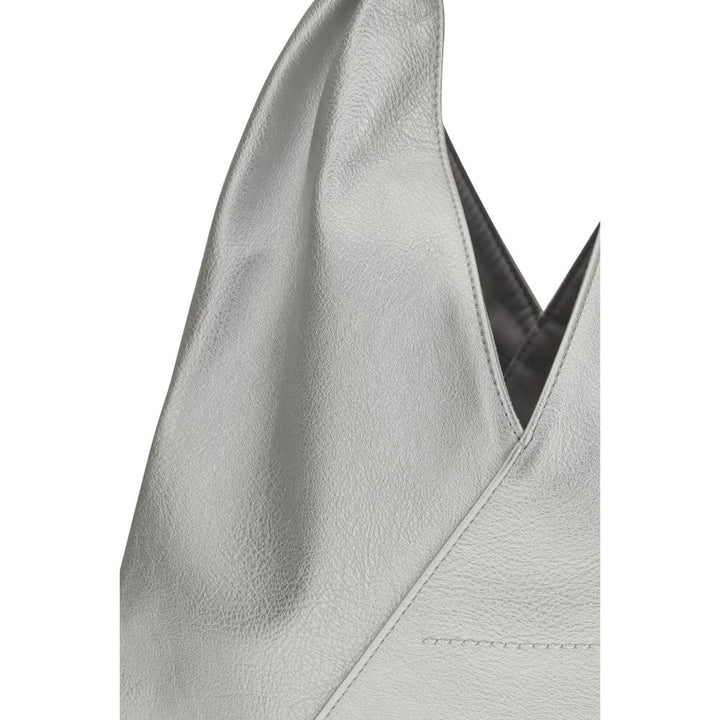 MM6 Silver Polyethylene Handbag