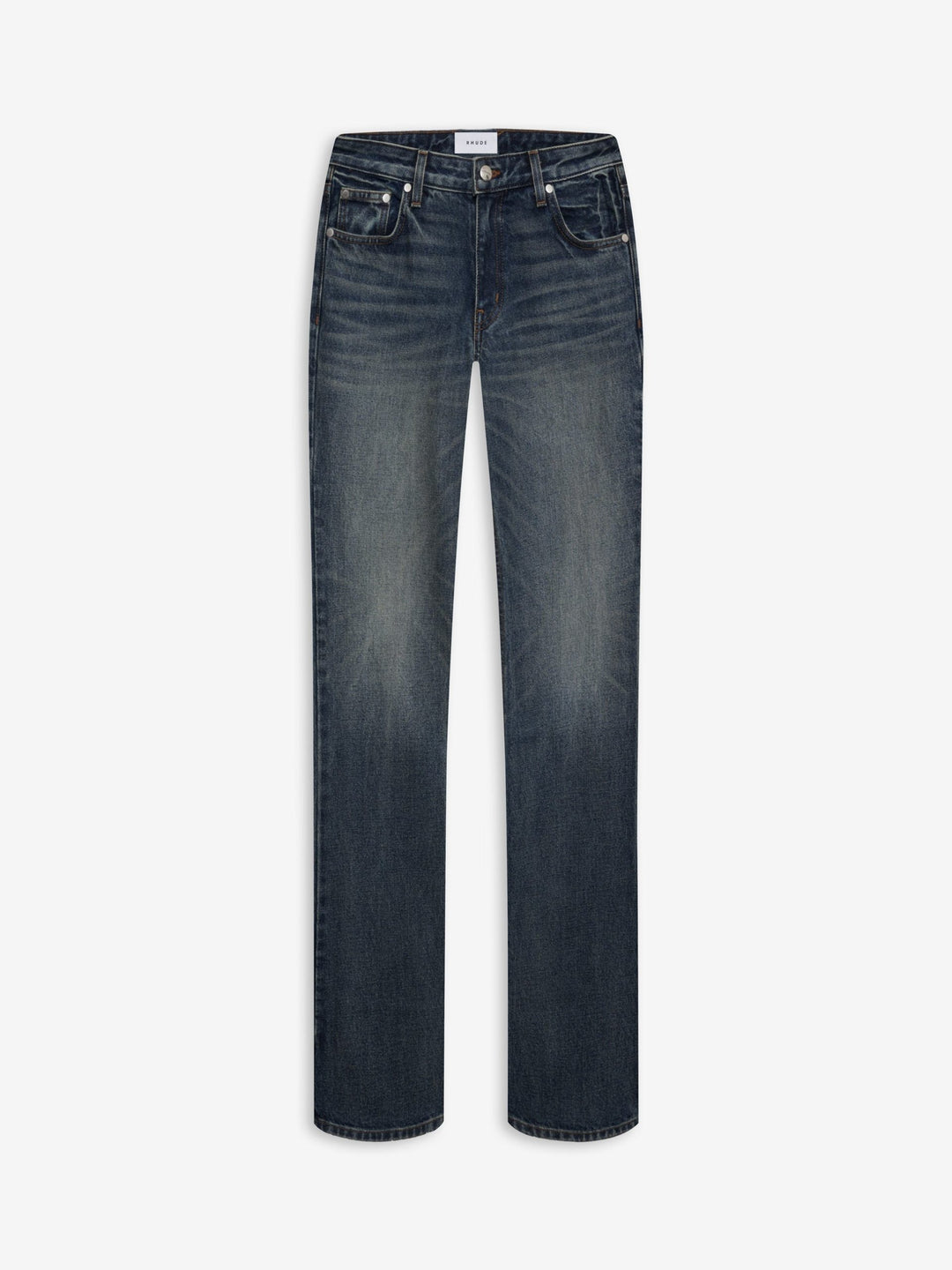 Rhude Blue Cotton Flared Jeans