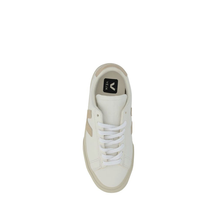 Veja White Calf Leather Bos Taurus Low Top Sneakers
