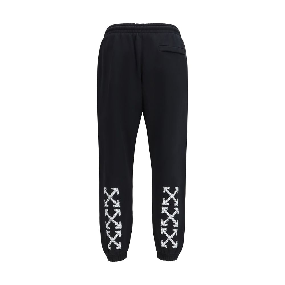 Off-White Black Cotton Joggers (Workout Pants)