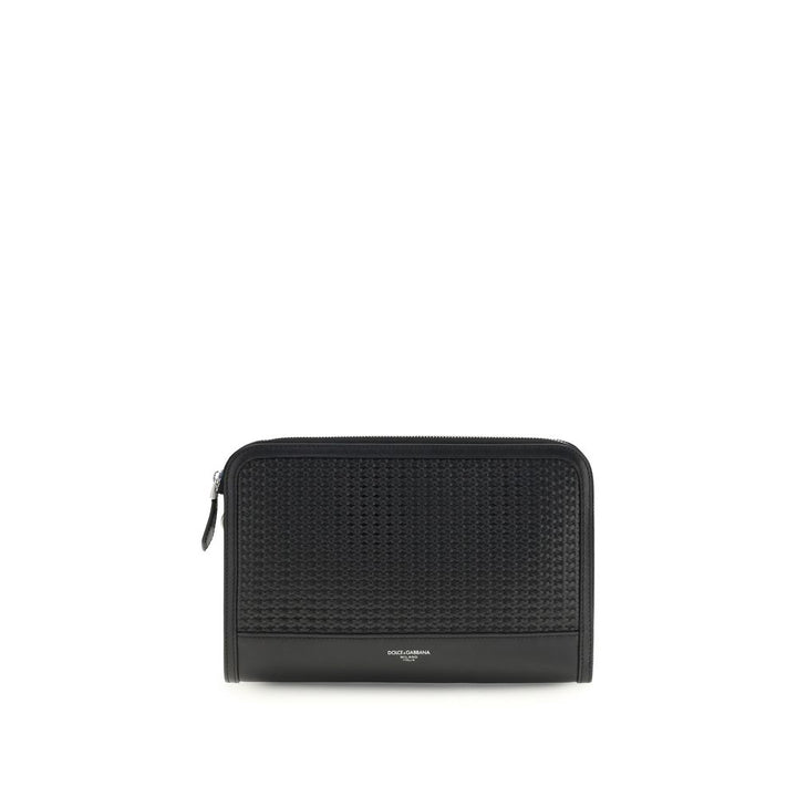 Dolce & Gabbana Black Calf Leather Bos Taurus Accessories