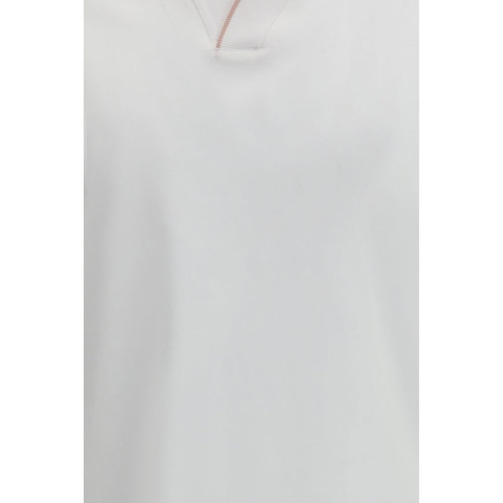 MooRER White Cotton Polo Shirt