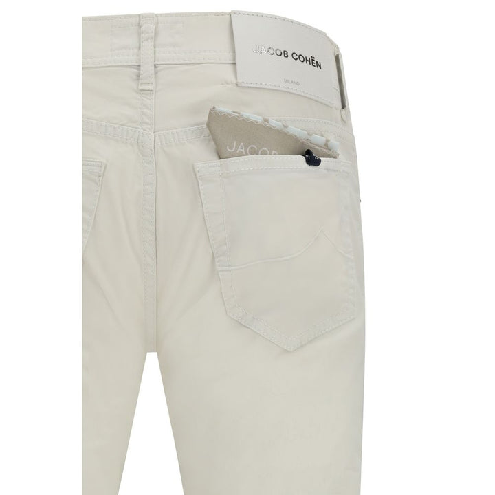 Jacob Cohen White Cotton Pants